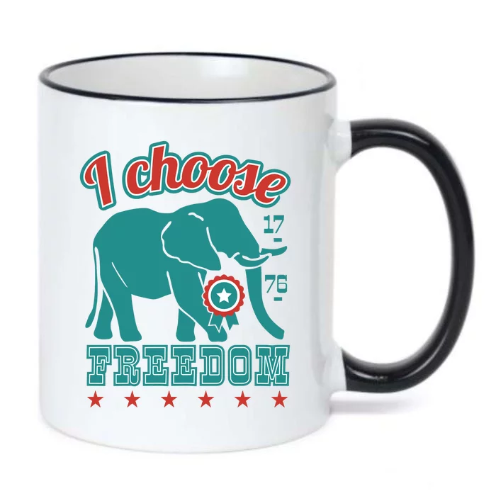 I Choose Freedom Republican Political Black Color Changing Mug