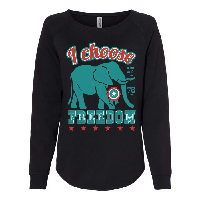 I Choose Freedom Republican Political Womens California Wash Sweatshirt