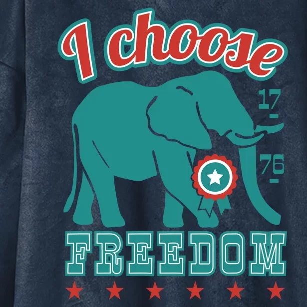 I Choose Freedom Republican Political Hooded Wearable Blanket