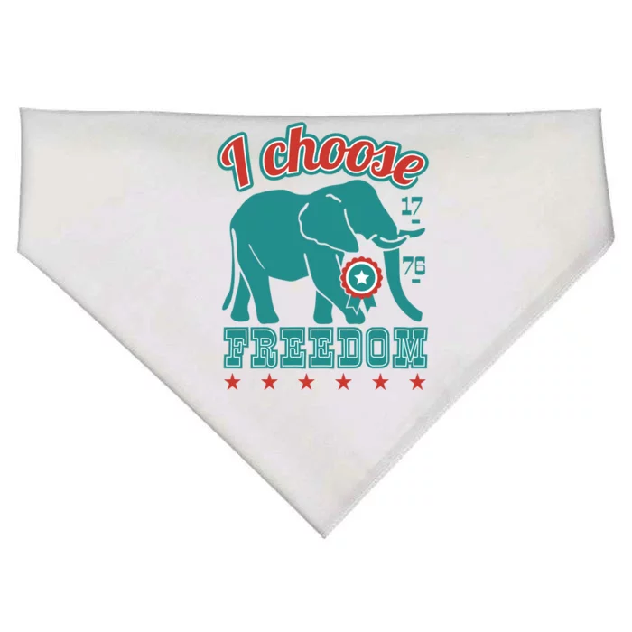 I Choose Freedom Republican Political USA-Made Doggie Bandana