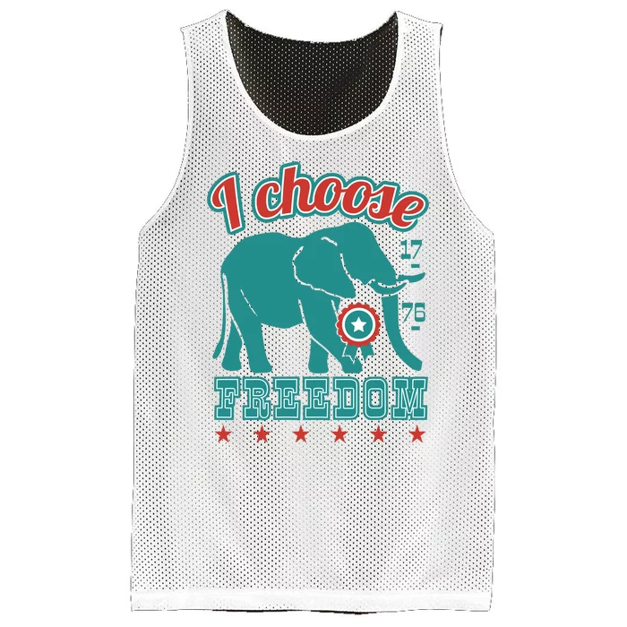 I Choose Freedom Republican Political Mesh Reversible Basketball Jersey Tank