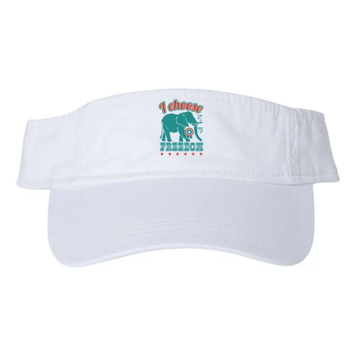 I Choose Freedom Republican Political Valucap Bio-Washed Visor