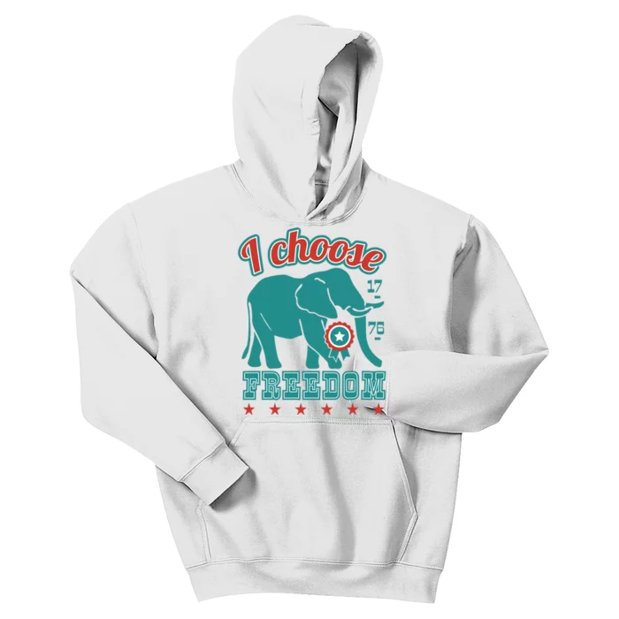 I Choose Freedom Republican Political Kids Hoodie