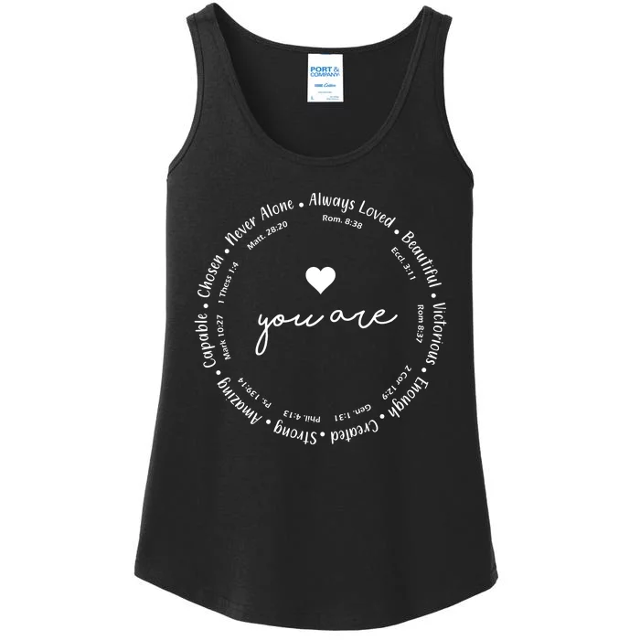 Inspiring Christian Faith Bible Quotes Ladies Essential Tank