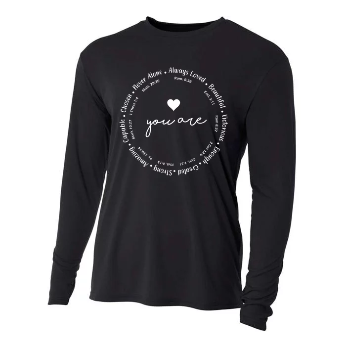 Inspiring Christian Faith Bible Quotes Cooling Performance Long Sleeve Crew