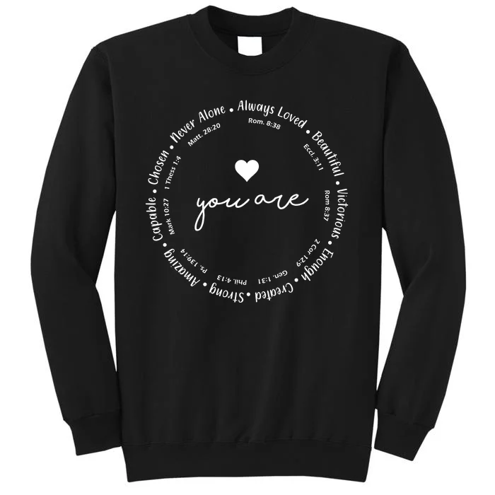 Inspiring Christian Faith Bible Quotes Tall Sweatshirt