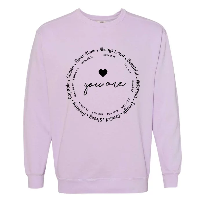 Inspiring Christian Faith Bible Quotes Garment-Dyed Sweatshirt