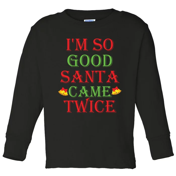 Inappropriate Christmas Funny Xmas Party Gift Toddler Long Sleeve Shirt