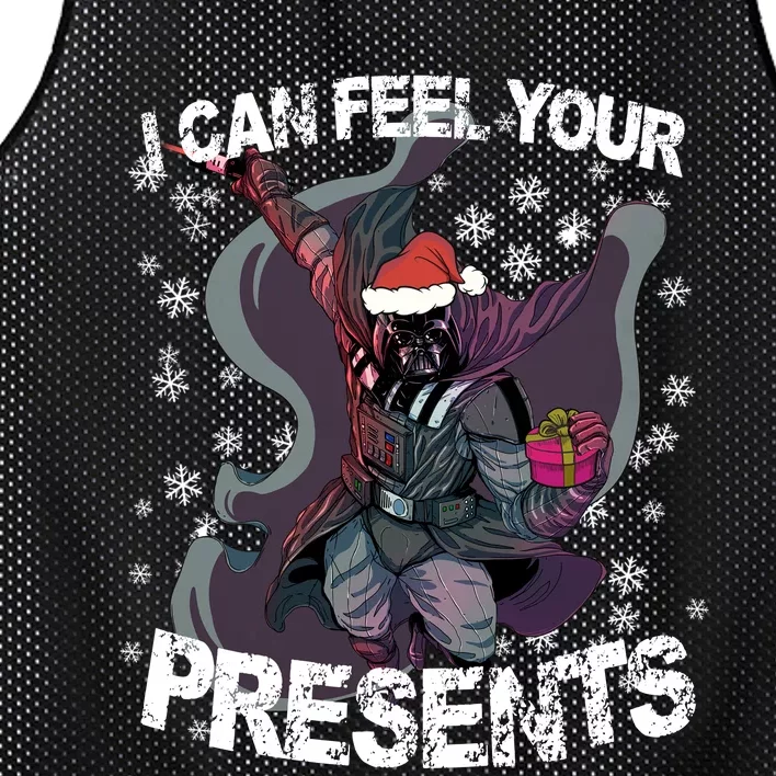 I Can Feel Your Presents Christmas Star Merry Wars Holiday Season Lover Mesh Reversible Basketball Jersey Tank