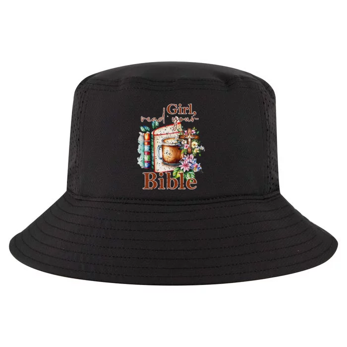 Inspirational Christian Girl Read Your Bible Cool Comfort Performance Bucket Hat