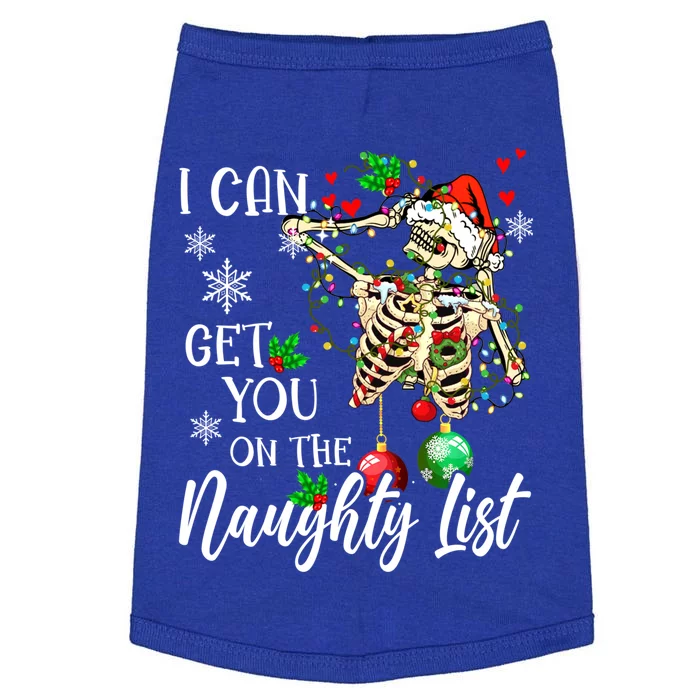 I Can Get You On The Naughty List Funny Santa Skeleton Xmas Gift Doggie Tank