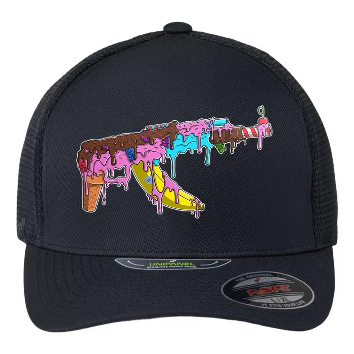 Ice Cream Gun AK47 Flexfit Unipanel Trucker Cap