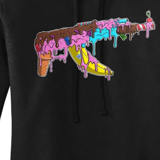 Ice Cream Gun AK47 Women's Pullover Hoodie