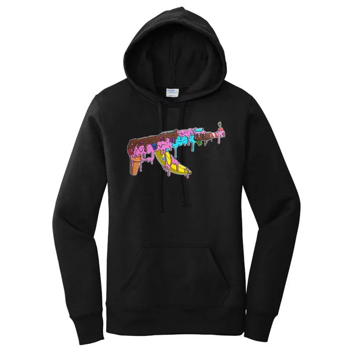 Ice Cream Gun AK47 Women's Pullover Hoodie