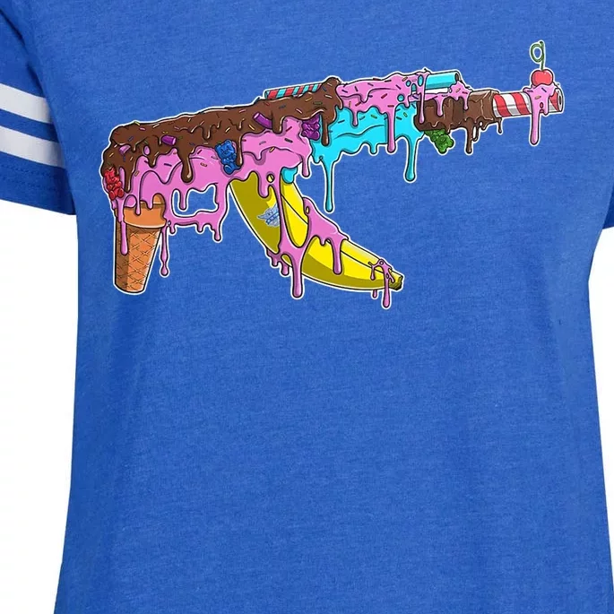 Ice Cream Gun AK47 Enza Ladies Jersey Football T-Shirt