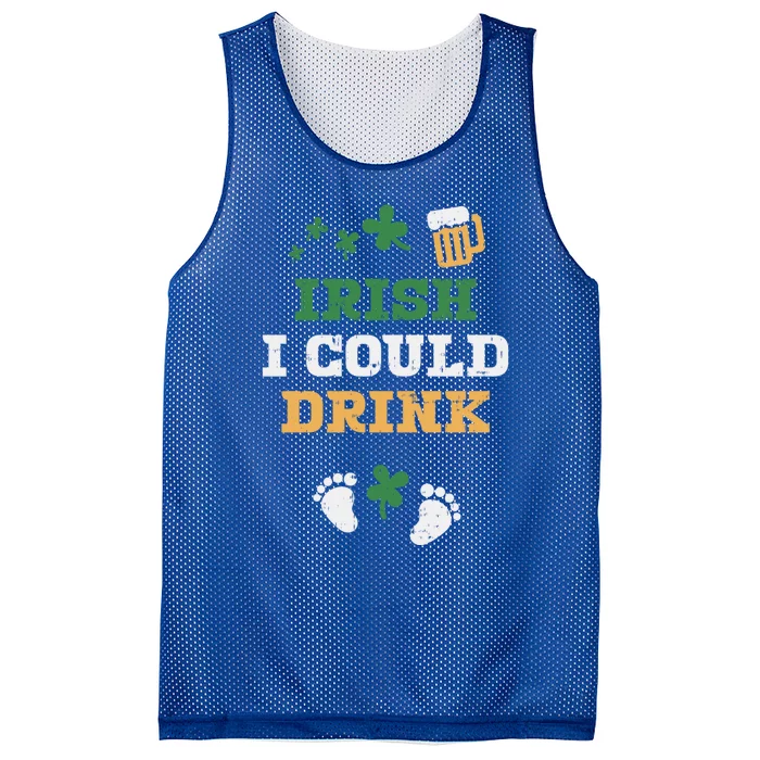 I Could Gift Pregnancy Announcet St Patricks Gift Mesh Reversible Basketball Jersey Tank