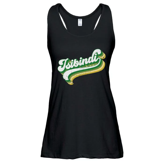 Isibindi Colorful Groovy Retro Style School Spirit Wear Ladies Essential Flowy Tank