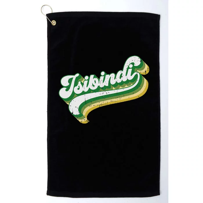 Isibindi Colorful Groovy Retro Style School Spirit Wear Platinum Collection Golf Towel