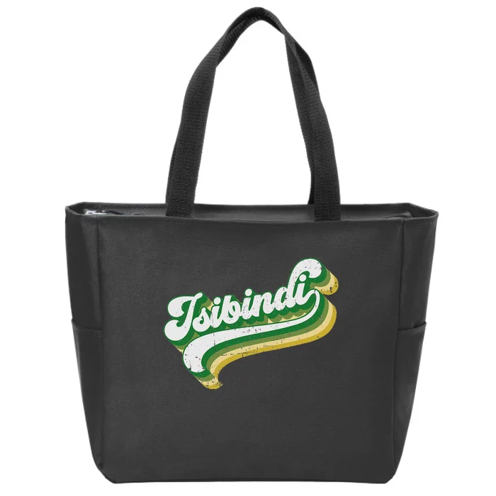 Isibindi Colorful Groovy Retro Style School Spirit Wear Zip Tote Bag