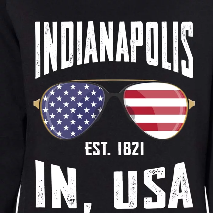 Indianapolis Cool Gift Womens California Wash Sweatshirt