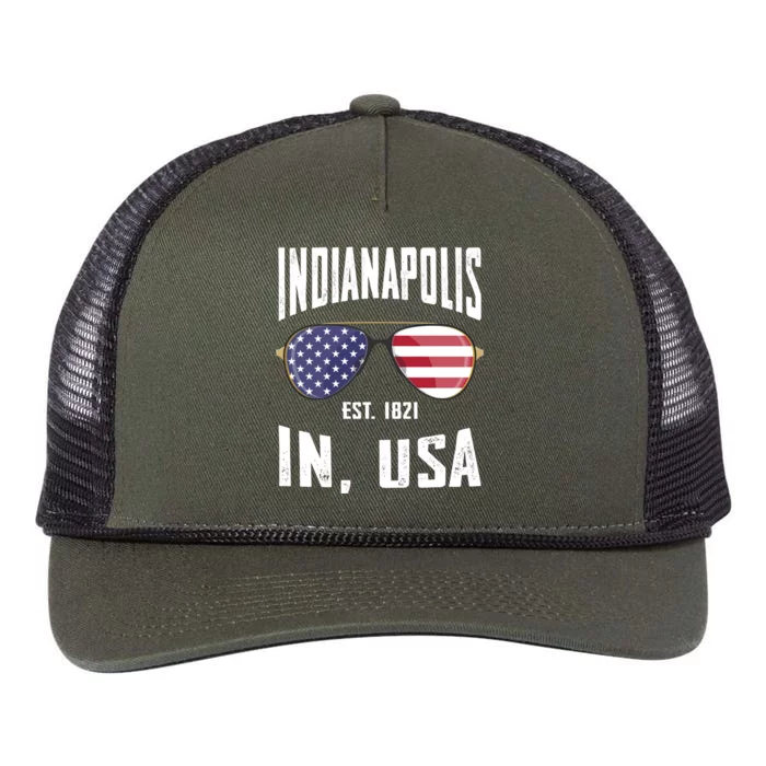 Indianapolis Cool Gift Retro Rope Trucker Hat Cap