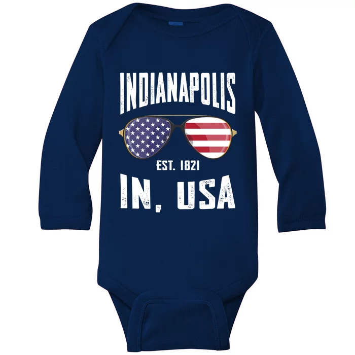 Indianapolis Cool Gift Baby Long Sleeve Bodysuit