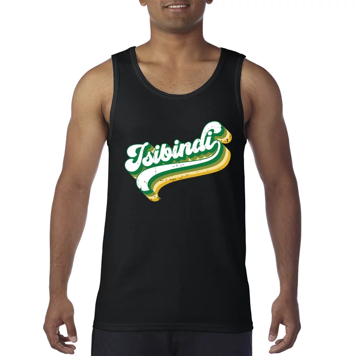 Isibindi Colorful Groovy Retro Style School Spirit Wear Tank Top