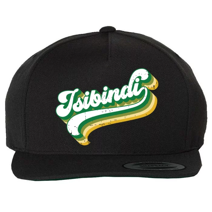 Isibindi Colorful Groovy Retro Style School Spirit Wear Wool Snapback Cap