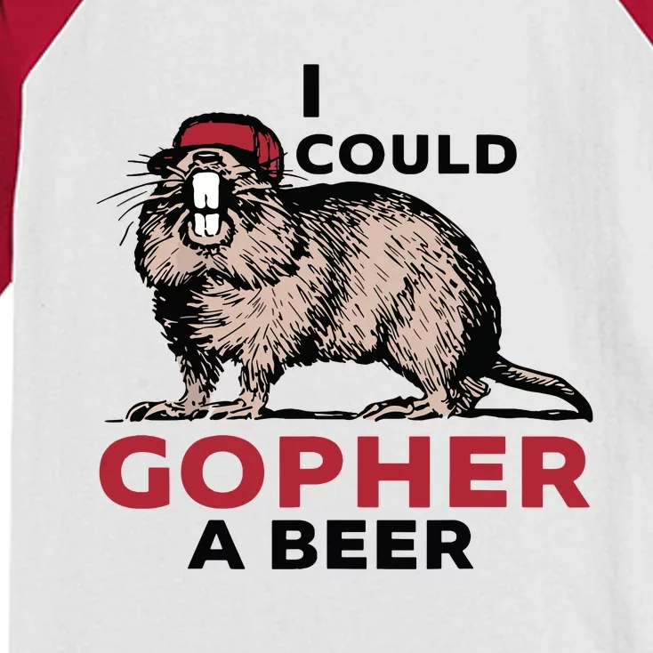 I Could Gopher A Beer Kids Colorblock Raglan Jersey