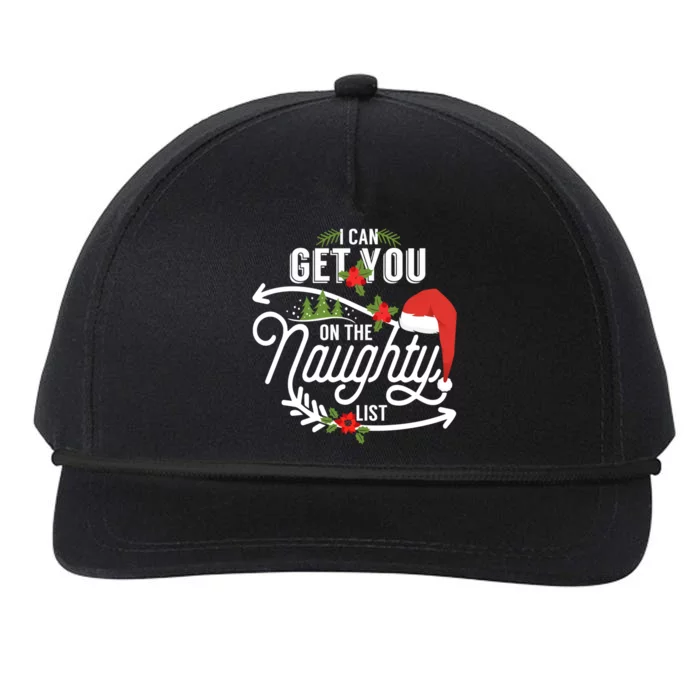 I Can Get You On Santa Naughty List Funny Christmas Gifts Snapback Five-Panel Rope Hat