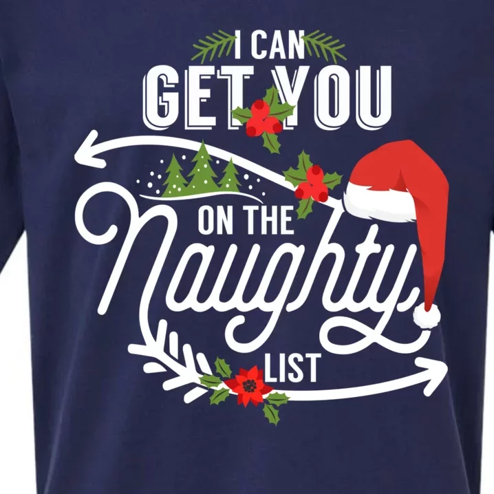 I Can Get You On Santa Naughty List Funny Christmas Gifts Sueded Cloud Jersey T-Shirt