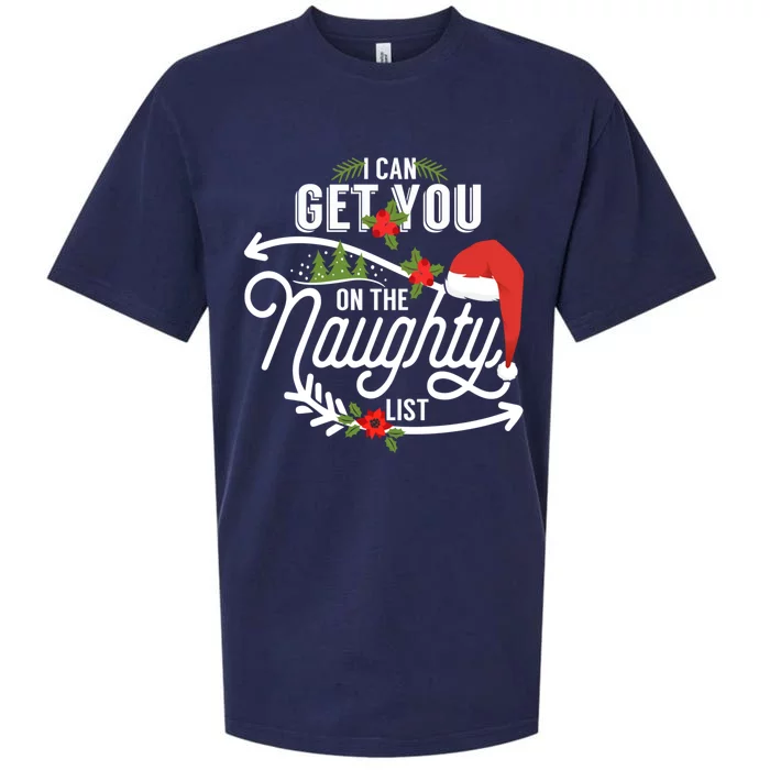 I Can Get You On Santa Naughty List Funny Christmas Gifts Sueded Cloud Jersey T-Shirt