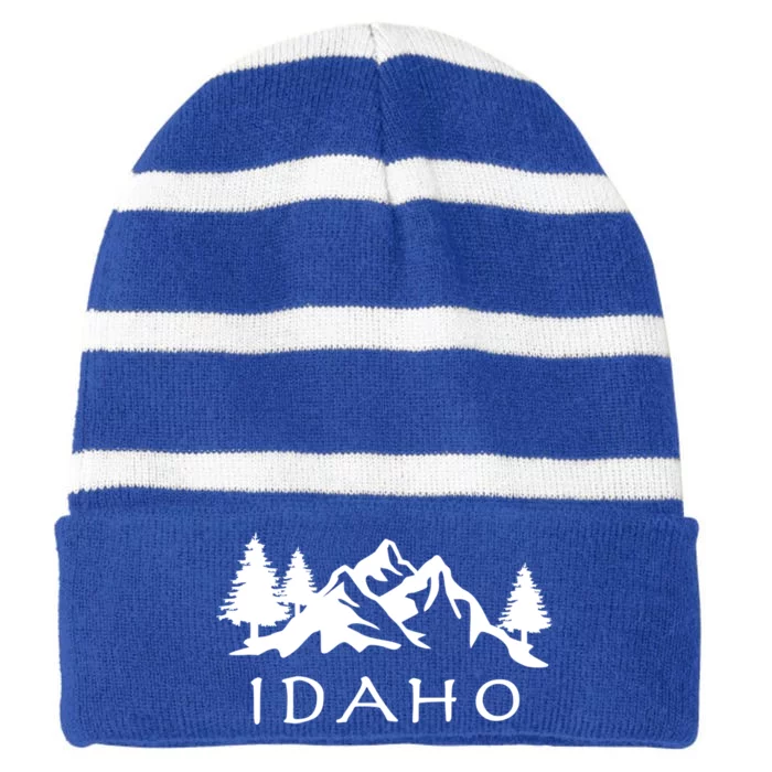 Idaho Cool Gift Striped Beanie with Solid Band