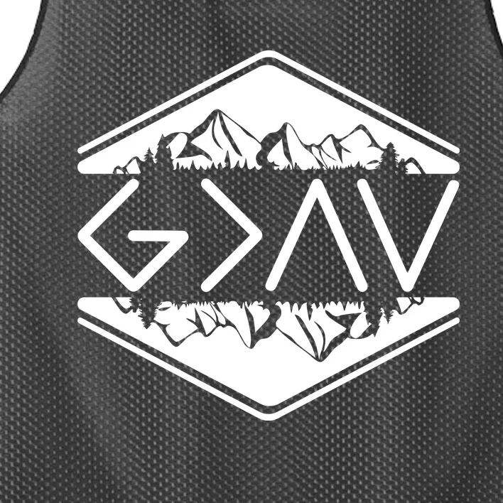 Inspirational Christian God Is Greater Than The High And Lows Camping Mesh Reversible Basketball Jersey Tank