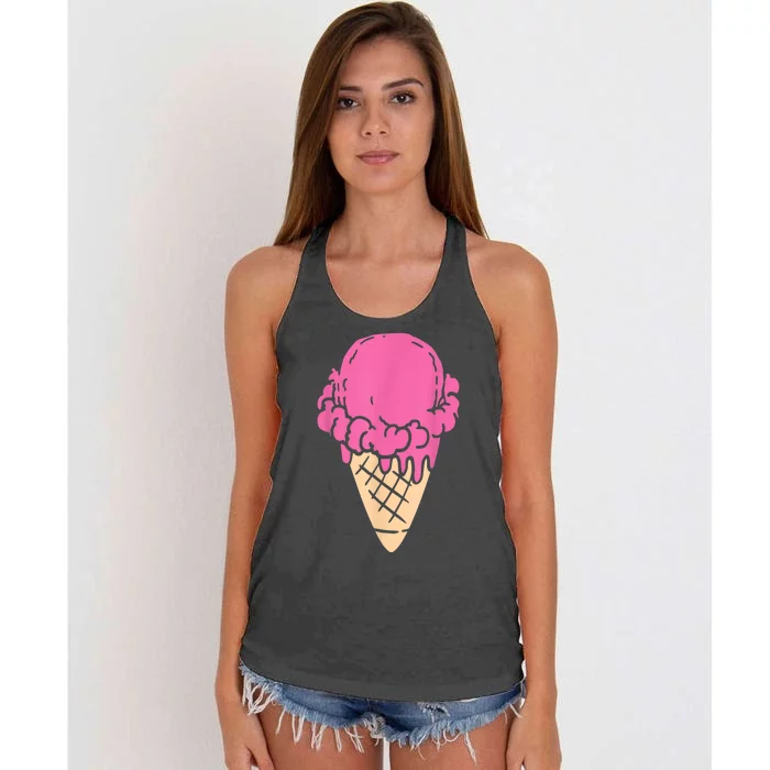 Ice Cream Gift Women's Knotted Racerback Tank