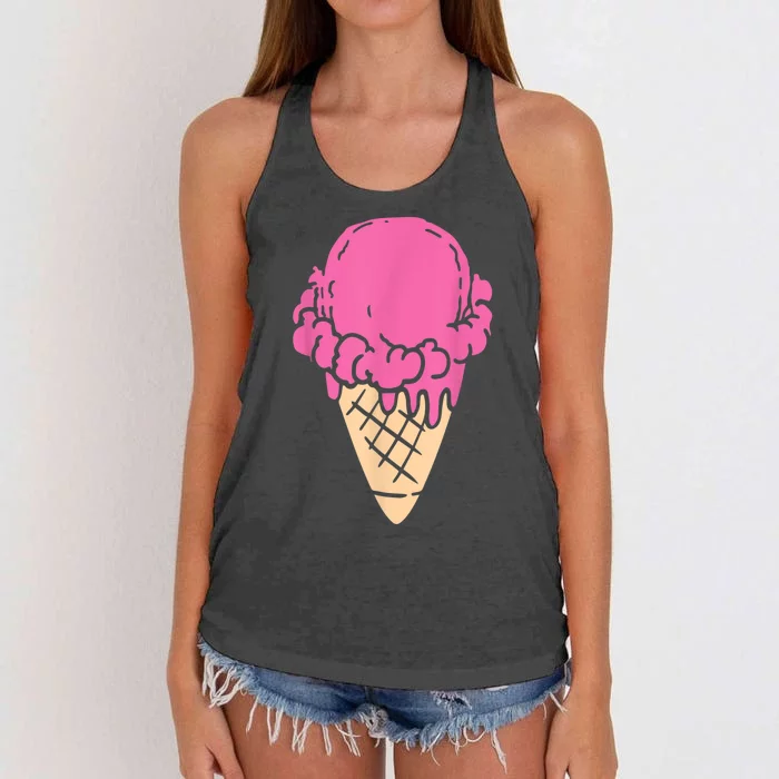 Ice Cream Gift Women's Knotted Racerback Tank