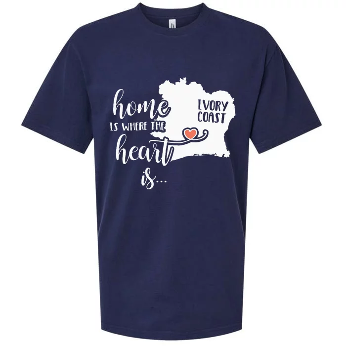 Ivory Coast Gift Home Is Where The Heart Is Sueded Cloud Jersey T-Shirt