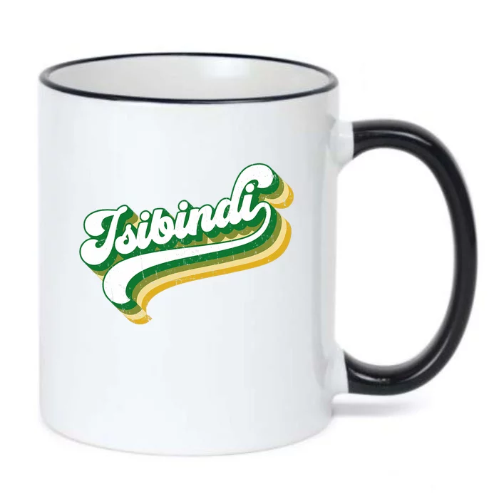 Isibindi Colorful Groovy Retro Style School Spirit Wear Black Color Changing Mug