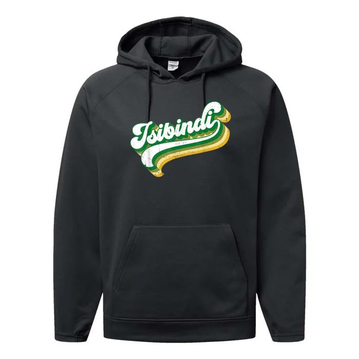 Isibindi Colorful Groovy Retro Style School Spirit Wear Performance Fleece Hoodie