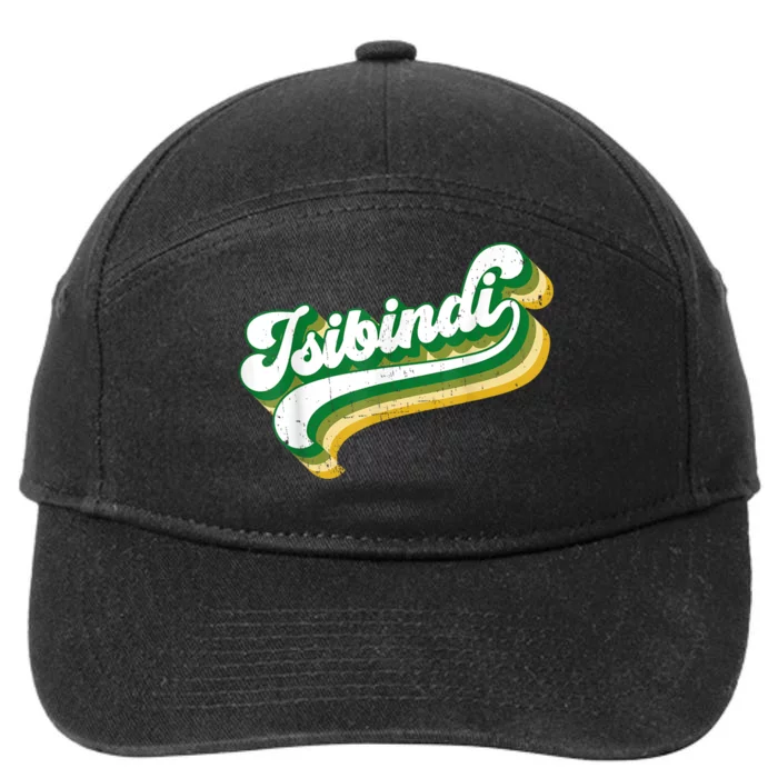 Isibindi Colorful Groovy Retro Style School Spirit Wear 7-Panel Snapback Hat