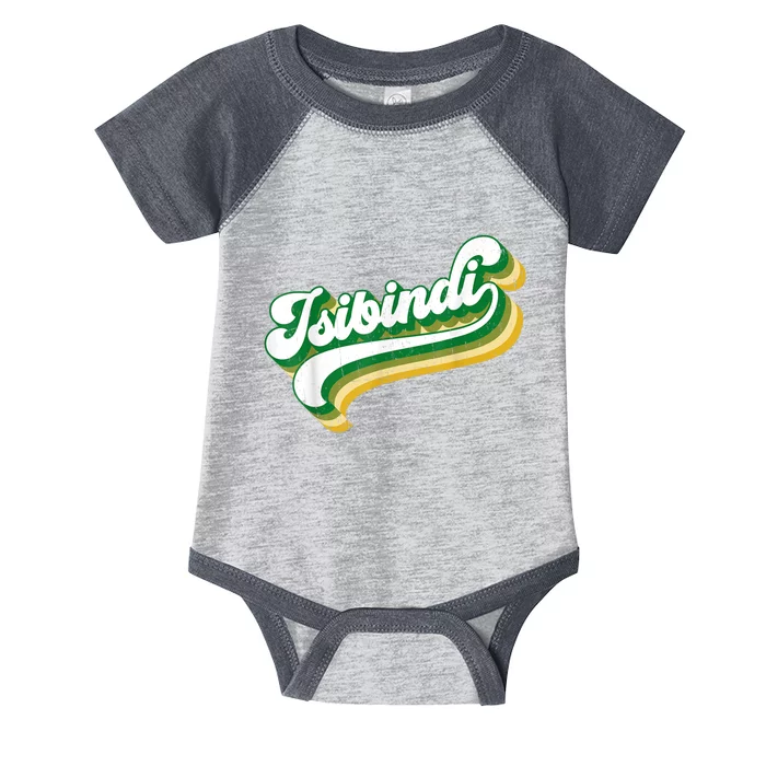 Isibindi Colorful Groovy Retro Style School Spirit Wear Infant Baby Jersey Bodysuit