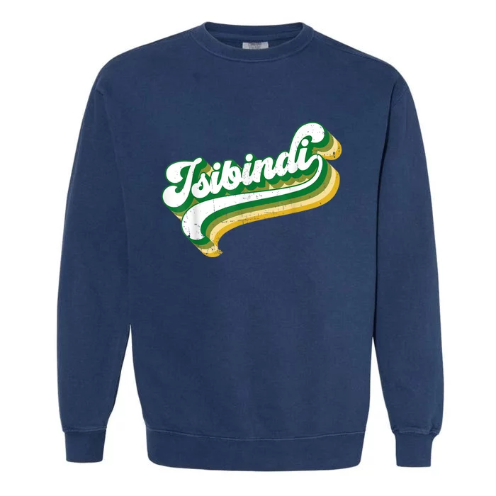 Isibindi Colorful Groovy Retro Style School Spirit Wear Garment-Dyed Sweatshirt