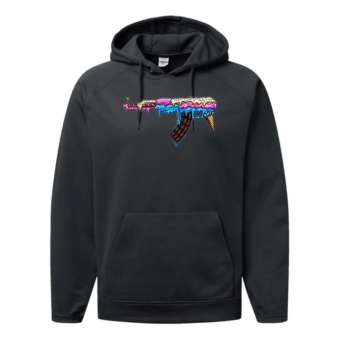 Ice Cream Gun Performance Fleece Hoodie