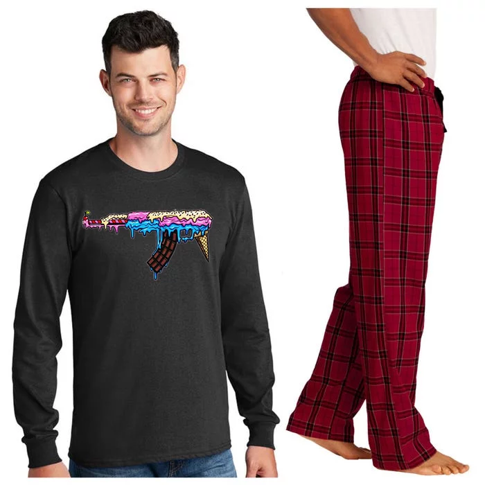 Ice Cream Gun Long Sleeve Pajama Set