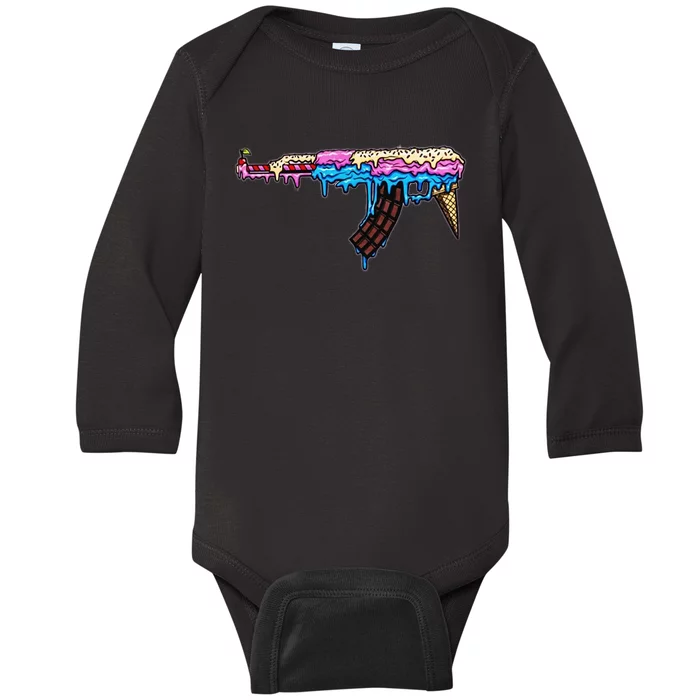 Ice Cream Gun Baby Long Sleeve Bodysuit