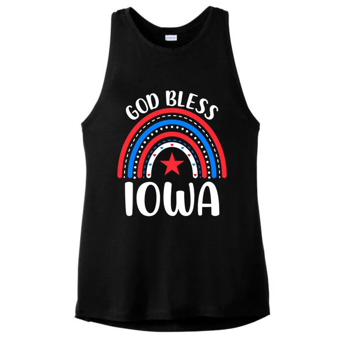 Iowa Cute Gift I Love Iowa Usa Gift Ladies Tri-Blend Wicking Tank