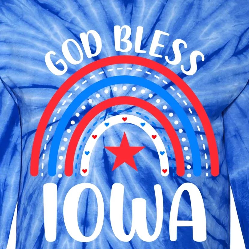 Iowa Cute Gift I Love Iowa Usa Gift Tie-Dye Long Sleeve Shirt