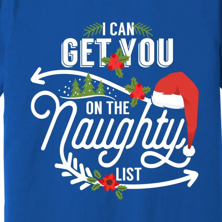 I Can Get You On Santa Naughty List Funny Christmas Funny Gift Cute Gift Premium T-Shirt