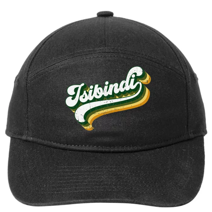 Isibindi Colorful Groovy Retro Style School Spirit Wear 7-Panel Snapback Hat