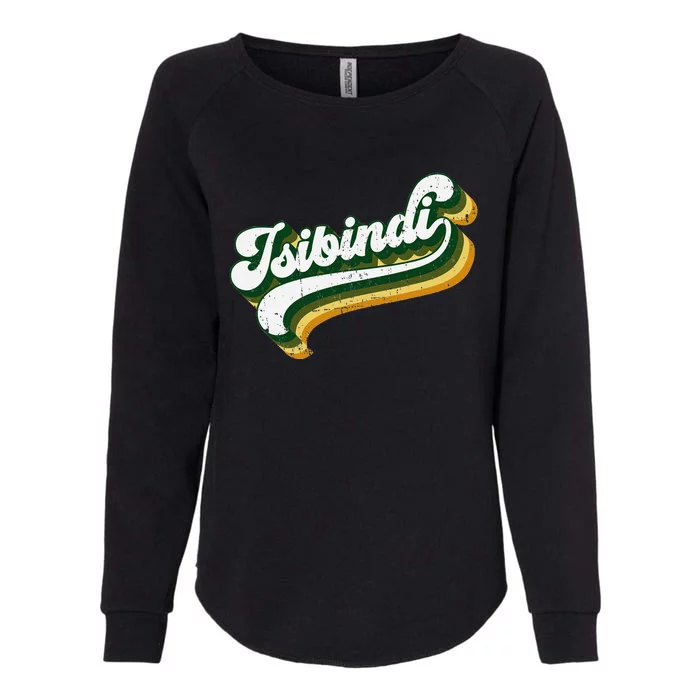 Isibindi Colorful Groovy Retro Style School Spirit Wear Womens California Wash Sweatshirt